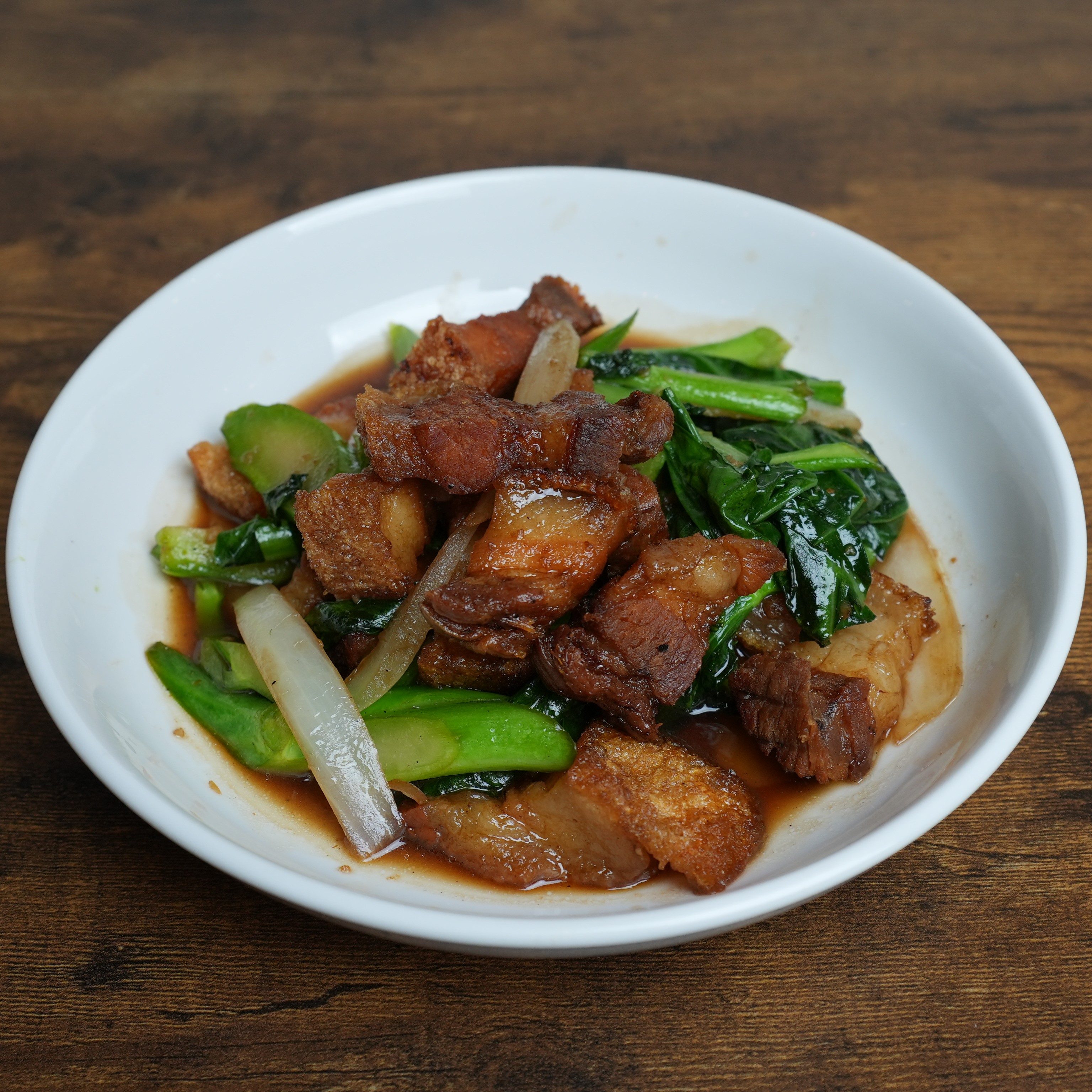 Pork Belly with Chinese Broccoli.