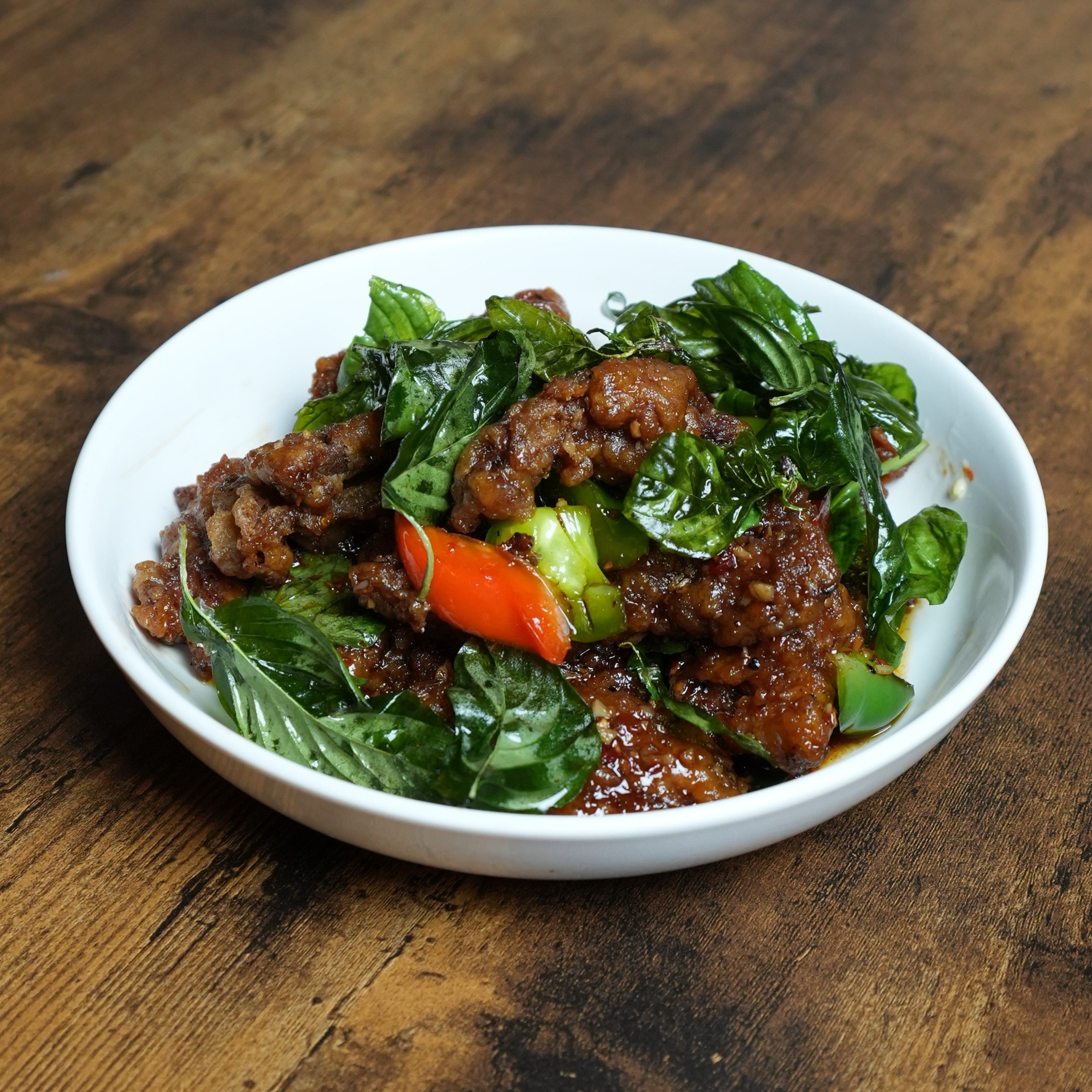 Crispy Duck Kra Prao.