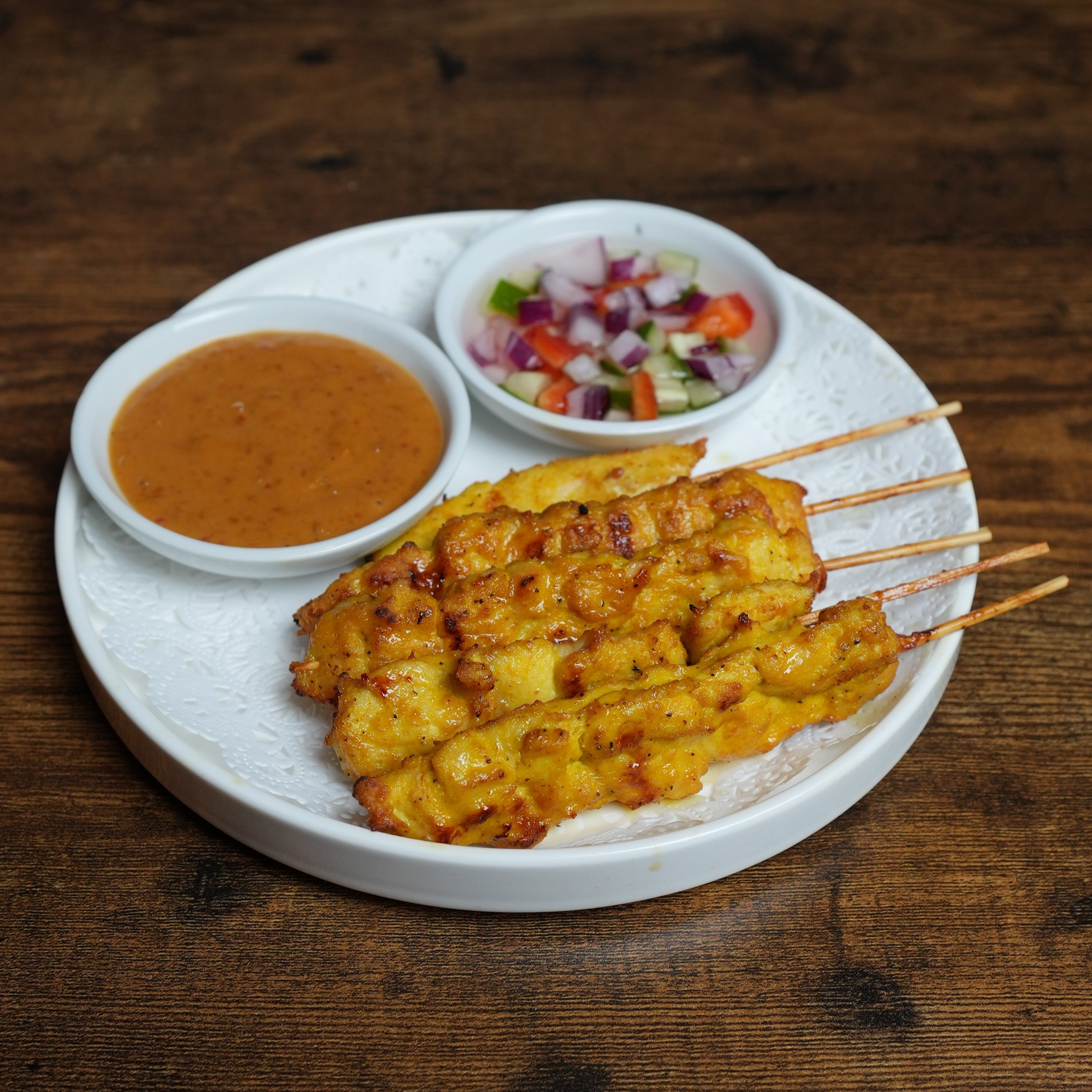 Satay Chicken Skewers.
