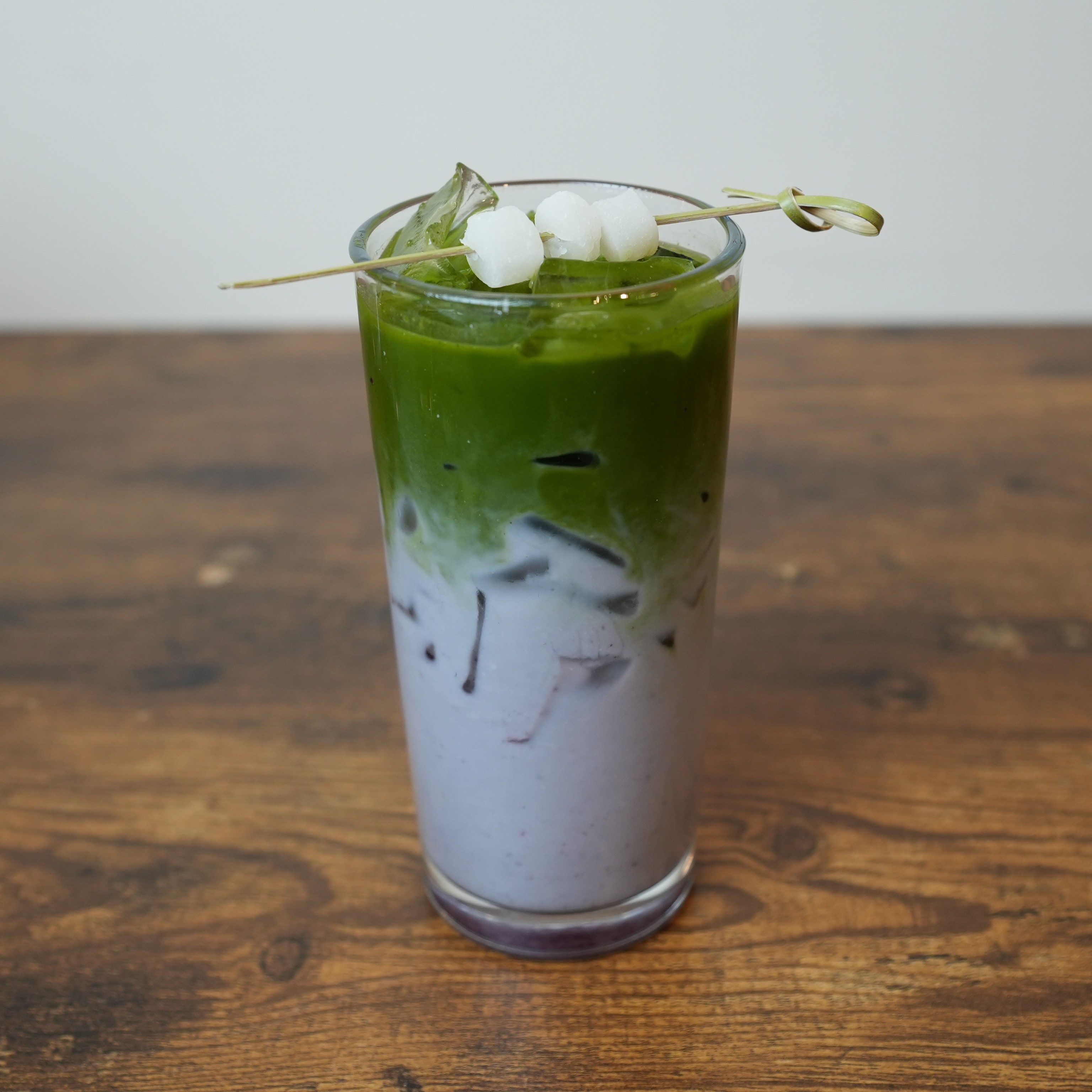 Blueberry Lavender Matcha Latte.