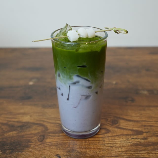Blueberry Lavender Matcha Latte.