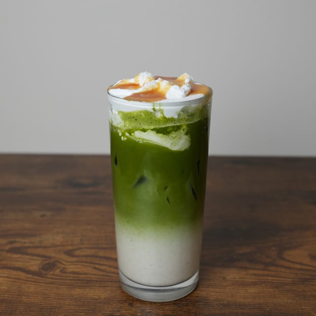 Salted Caramel Cloud Matcha Latte.