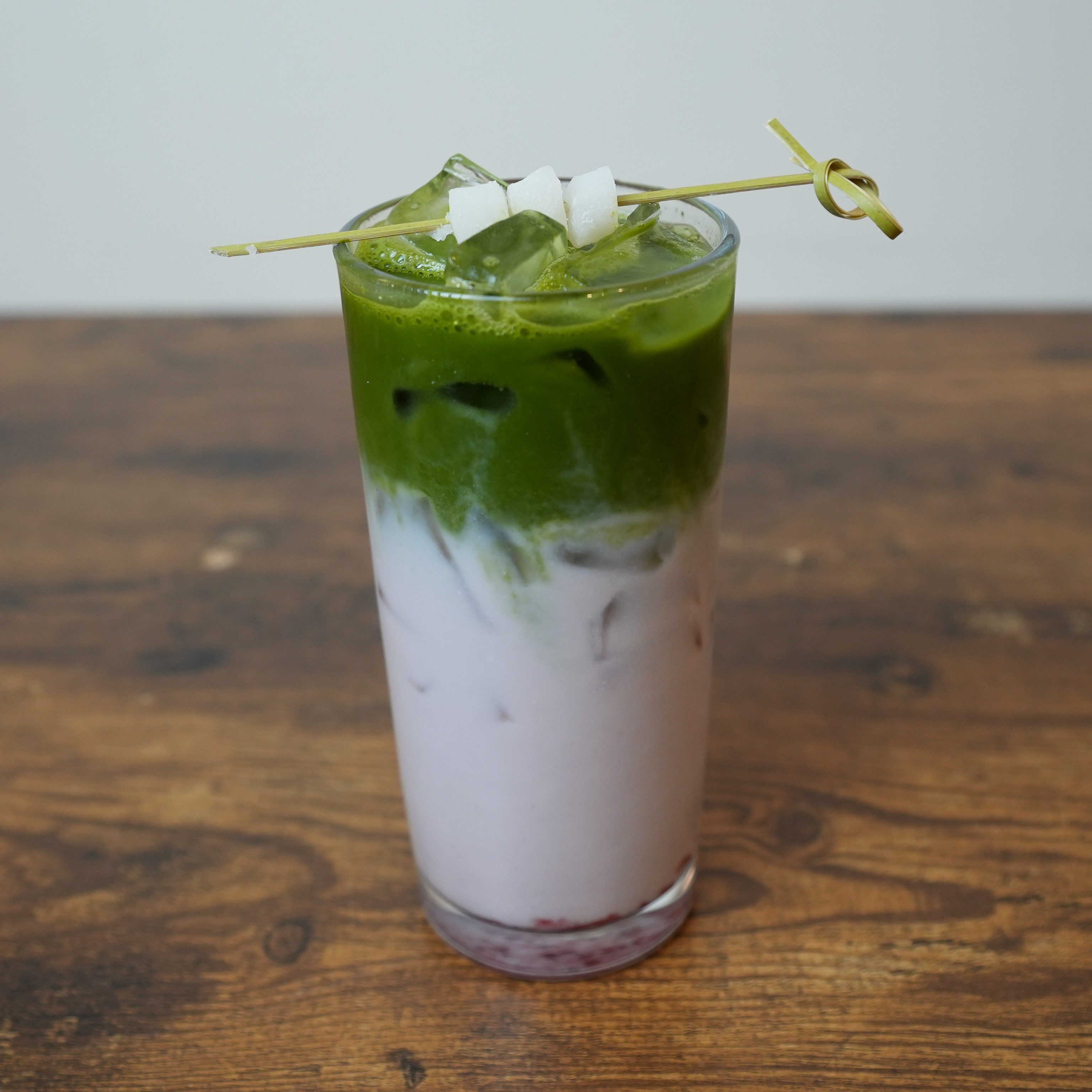 Raspberry Lychee Matcha Latte.